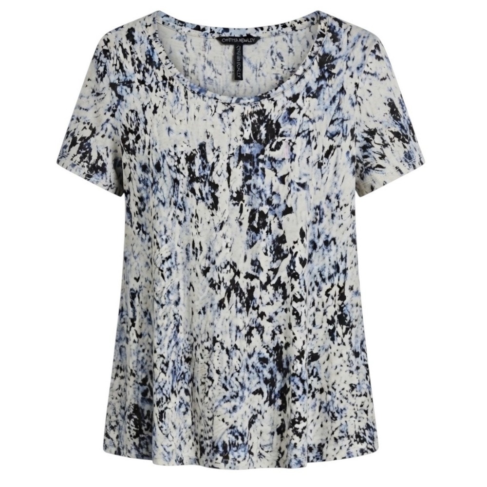 Cynthia Rowley Women's Plus Size 1X Lightweight Blouse Short‎ Sleeve Top